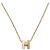Hermès Hermes Pop H Mini Halskette Weiß Beige Golden