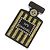 Broche Chanel Perfume No. 5 de plástico negro Dorado