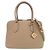 Borsa a mano media in pelle martellata Tory Burch Swing Beige
