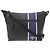 Prada Triangle Logo Schultertasche aus Leder Schwarz Blau
