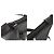 Prada Triangle Logo Schultertasche aus Leder Schwarz Blau - Ansicht 10