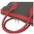 Borsa Boston Valextra K-VAL My Logo in tela e pelle Nero Rosso - vista 6