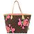 Borsa tote Louis Vuitton Neverfull MM Monogram Rose Marrone Monogramma