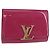LOUIS VUITTON Pochette Louise EW Clutch Bag Rose Andian M94270 LV Auth ka6341