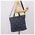 Saco Tote PRADA Nylon 2way Navy Gold Auth 206331A Dourado Azul marinho - vista 26
