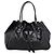 Bolso Tote PRADA de cuero negro plata Auth 205973M - vista 13