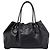 Bolso Tote PRADA de cuero negro plata Auth 205973M - vista 2