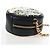 Autre Marque Borsa a tracolla con catena SAINT LAURENT di paillettes Nero Tono Oro Auth 204808SAM - vista 5