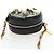 Autre Marque Borsa a tracolla con catena SAINT LAURENT di paillettes Nero Tono Oro Auth 204808SAM - vista 6