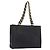 CHANEL Chain Big COCO Mark Tote Bag aus Lammleder Schwarz Gold CC Auth BA15804V Golden
