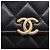 CHANEL Matelasse Chain Shoulder Card Case Caviar Skin Black Gold CC Auth ka6420V Nero D'oro - vista 15