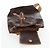 Edge Céline Mochila CELINE Macadam Canvas PVC Leather Brown Gold Auth 204235 Castaño Dorado - vista 10