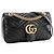 GUCCI - Bolsa de ombro GG Marmont Medium Gucci em couro liso preto - vista 2