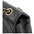 CHANEL - Vintage schwarze glatte Leder Classic/Timeless Simple Flap Schultertasche - Ansicht 6