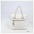 FENDI Celeria Tote Bag aus Leder Weiß Silber Auth bs37416V - Ansicht 12