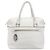 FENDI Celeria Tote Bag aus Leder Weiß Silber Auth bs37416V - Ansicht 13