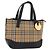 BURBERRY Nova Check Handtasche Canvas Beige Gold Auth 203383A Golden