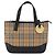 BURBERRY Nova Check Handtasche Canvas Beige Gold Auth 203383A Golden - Ansicht 13