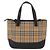 BURBERRY Nova Check Handtasche Canvas Beige Gold Auth 203383A Golden - Ansicht 2