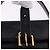 Borsa a mano Christian Dior in pelle 2way Nera Tono Oro Auth 201324 Nero - vista 21