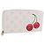 LOUIS VUITTON Monogram Cherry Zippy Long Wallet White M14240 LV Auth 206069SAM Bianco