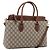 Borsa a Mano GUCCI GG Supreme PVC 2way Beige Tono Oro 409534 Auth gh2344