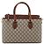 Borsa a Mano GUCCI GG Supreme PVC 2way Beige Tono Oro 409534 Auth gh2344 - vista 2