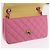 Borsa a tracolla CHANEL Mini Matelasse 20 con catena in pelle d'agnello Pink Gold CC Auth LN219SAM Rosa D'oro - vista 18