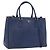 Borsa PRADA Galleria Saffiano 2way Blue Gold Auth 203895A D'oro