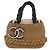 Borsa a tracolla con catena CHANEL in rafia 2way Beige Gold CC Auth 200780SAM D'oro - vista 2