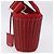 Borsa a mano PRADA in vimini e rattan 2way Rosso Oro Auth LN124SAM D'oro - vista 3