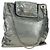 Borsa a tracolla con catena CHANEL 2.55 in pelle traforata Verde Argento CC Auth bs37393V D'oro