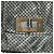 Borsa a tracolla con catena CHANEL 2.55 in pelle traforata Verde Argento CC Auth bs37393V D'oro - vista 16
