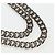 Borsa a tracolla con catena CHANEL 2.55 in pelle traforata Verde Argento CC Auth bs37393V D'oro - vista 8
