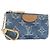 LOUIS VUITTON Monogram Denim Pochette Cles Coin Purse Blue M82961 Auth mr2995V Azul Monograma