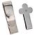 LOUIS VUITTON Money Clip metallo set da 2 Argento LV Auth bs37306