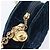 Borsa a tracolla Gianni Versace Chain Velluto Navy Tono Oro Auth bs37150 Blu navy - vista 19