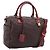 Bolsa de mão LOEWE em couro 2way Bordeaux tom dourado Auth bs37128A