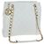 Borsa a tracolla CHANEL Matelasse con catena in pelle d'agnello Bianco Gold CC Auth bs37211 D'oro