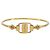 Bracciale Salvatore Ferragamo Vala Metallo Tono Oro Auth 206151V - vista 2