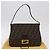 Borsa a Tracolla FENDI Zucca Canvas Mamma Baguette Nero e Marrone Auth LN208V - vista 12
