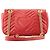 GUCCI - Borsa a tracolla GG Marmont Medium Gucci in pelle chevron rossa Rosso - vista 3