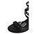 Saltos Alexander Wang em couro preto - vista 5
