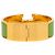 Bracciale Hermès Clic Clac H PM largo in smalto verde - vista 3
