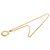 Collana lunga Chanel con pendente a lente d'ingrandimento placcata oro D'oro