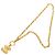 Collana con pendente matelassé Chanel CC placcato oro D'oro