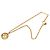 Collana con pendente rotondo Chanel CC placcato oro D'oro