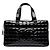 Borsa Chanel CC Chocolate Bar Bowler in vernice nera Nero