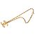 Collana con ciondolo Chanel CC placcato oro D'oro
