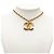 Collana con ciondolo Chanel CC placcato oro D'oro - vista 5